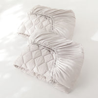 ピーチスキン ボックスシーツ 2枚セット 『umowell ウモウェル』 グレージュ