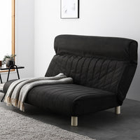 日本製 ハイバックリクライニング ローソファ 2人掛け チャコールグレー