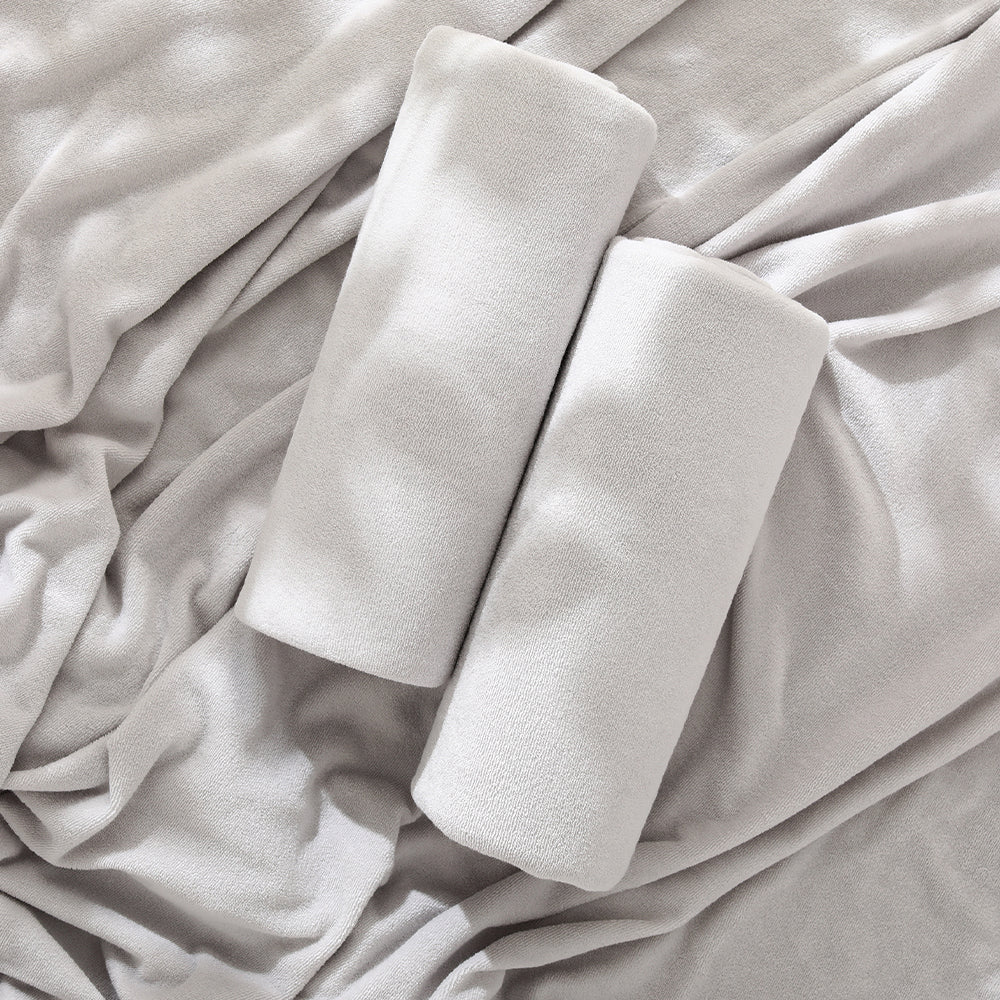 のびのび枕カバー 2枚セット 素材(ふっくらタオル) 『Palmoa パルモア』 ライトグレー