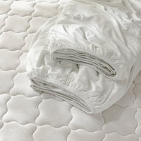 のびのびボックスシーツ 2枚セット 素材(すべすべニット) 『Palmoa パルモア』 単身サイズ ホワイト