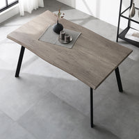 一枚板風ダイニングテーブル単品 （幅140cm） 『Varden ヴァーデン』 グレージュ