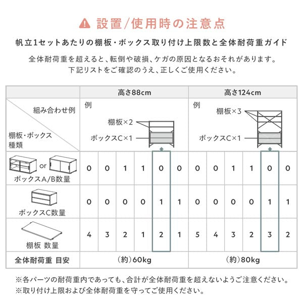 設置/使用時の注意点