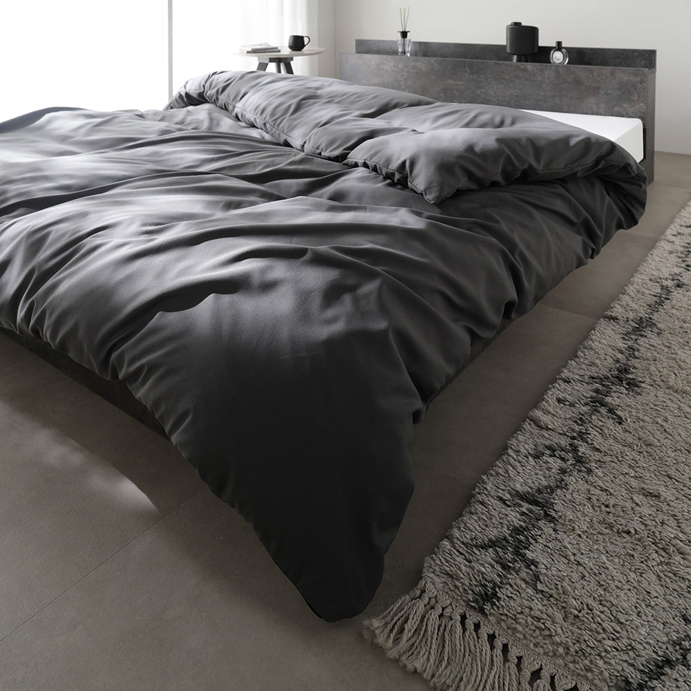 ピーチスキン 掛け布団カバー 単品 『umowell ウモウェル』 チャコールグレー