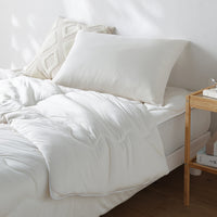 とろとろニット 掛け3点セット 『Mermin マーミン』 掛け布団＋枕＋枕カバー ミルク