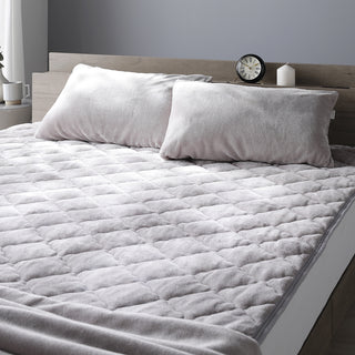 あったかフランネル 寝具セット『toromofu トロモフ』敷きパッド＋枕カバー グレージュ