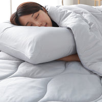 とろとろニット フル4点セット 『Mermin マーミン』 掛け布団＋敷きパッド＋枕＋枕カバー ライトグレー