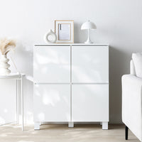 スクエアキャビネット 『Sorelle ソレル』 扉タイプ 4枚扉 ホワイト