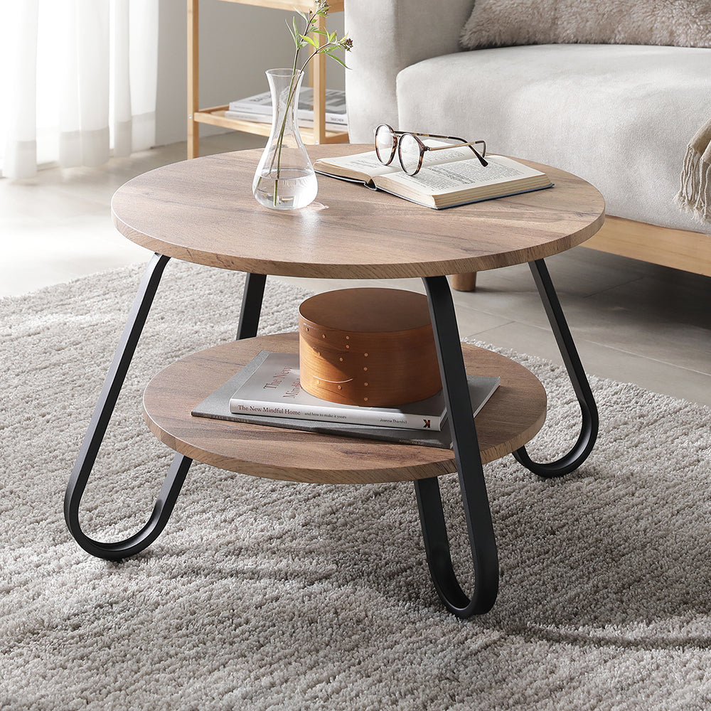 ローテーブル（ラウンドタイプ）『LUTON ルトン』 単品 直径56cm ラスティックナチュラル