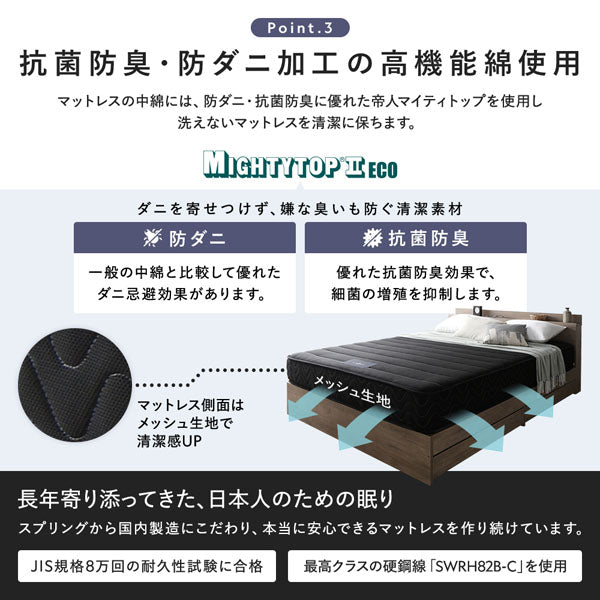 【新品未開封】頑丈すのこベッド 耐荷重650kg『Forteo フォルテオ』 コンセント 棚付き 頑丈すのこベッド 『Forteo フォルテオ』/耐