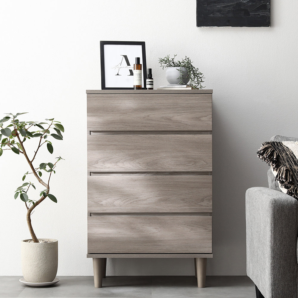 脚付き 木製チェスト 『CITRUS シトラス』 60cm幅 グレージュ