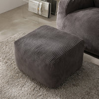 ウレタンクッションソファ 『Cloofy クルーフィ』 オットマン単品 コーデュロイ生地 チャコールグレー