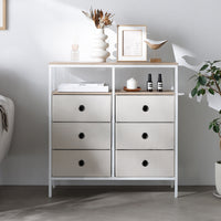 ファブリックチェスト 『Funo フーノ』 幅80cm 4段 アイボリー