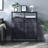 ファブリックチェスト 『Funo フーノ』 幅80cm 5段 ダークグレー