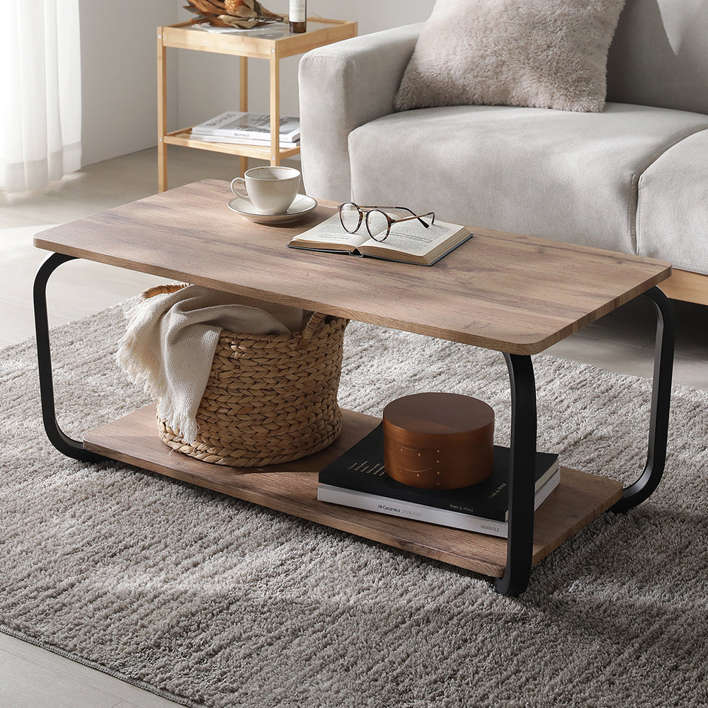 ローテーブル（スクエアタイプ）『LUTON ルトン』 幅90cm ラスティックナチュラル