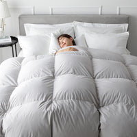 日本製 リッチボリューム 羽毛掛け布団 『Uula ウーラ』 ダウン率93% 羽毛充填量1.2kg～ ライトグレー