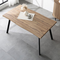 一枚板風ダイニングテーブル単品 （幅140cm） 『Varden ヴァーデン』 ラスティックナチュラル
