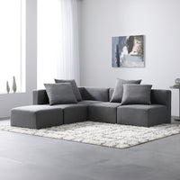 モダンデザインシステムソファ 『Likem ライクム』 Cセット グレー