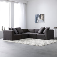 モダンデザインシステムソファ 『Likem ライクム』 Dセット ブラウン