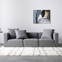 モダンデザインシステムソファ 『Likem ライクム』 Fセット グレー