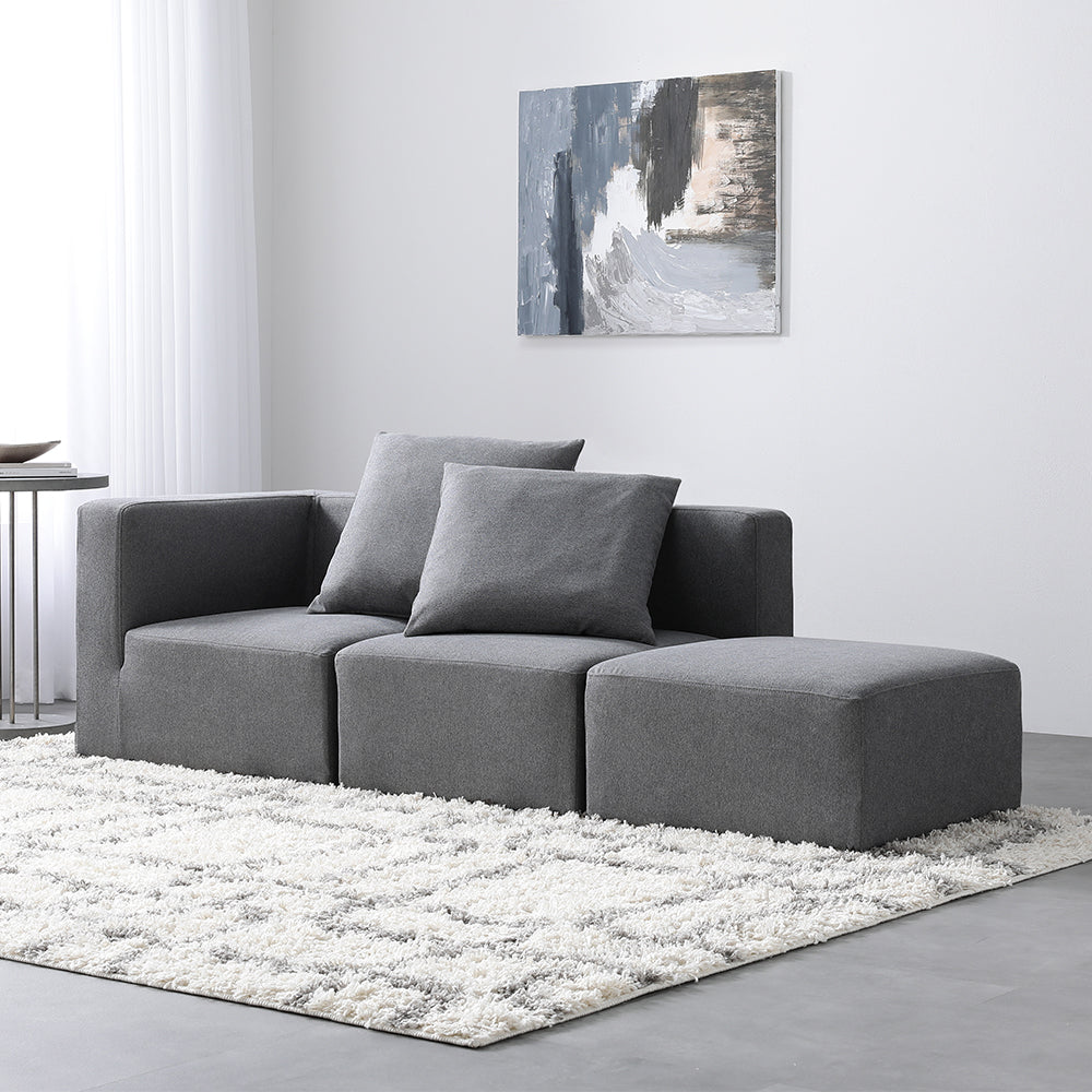 モダンデザインシステムソファ 『Likem ライクム』 Gセット グレー