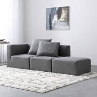 モダンデザインシステムソファ 『Likem ライクム』 Gセット グレー