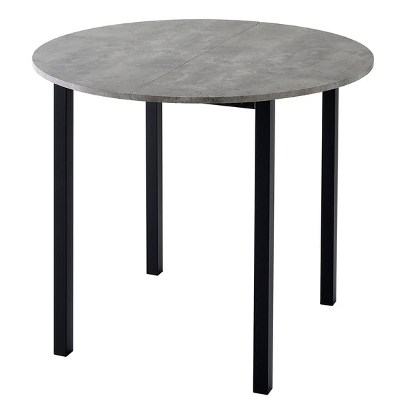 円形ダイニングテーブル 単品 ストーン×ブラック