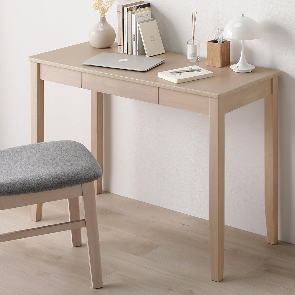 サイズが選べる 天然木デスク 『Keiju ケイユ』 引き出し付き/省