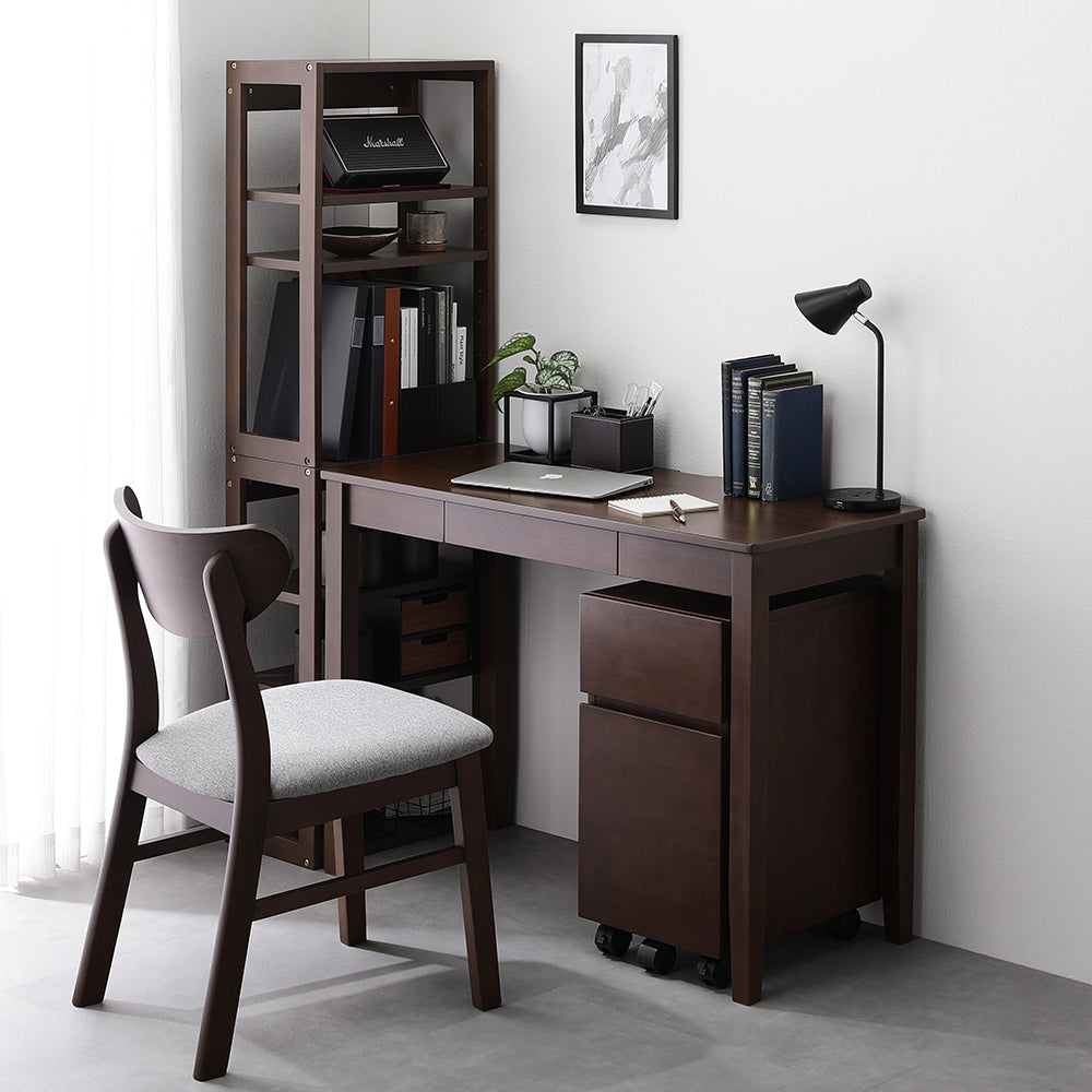 天然木デスクセット（デスク+ラック+キャビネット+チェア） 『Keiju ケイユ』 デスク幅100×奥行45cm ナチュラル