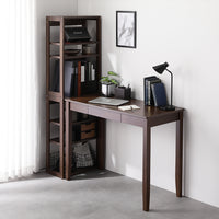 天然木デスクセット（デスク+ラック） 『Keiju ケイユ』 デスク幅100×奥行45cm ブラウン