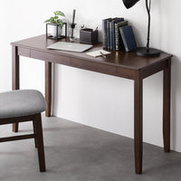 サイズが選べる 天然木デスク 『Keiju ケイユ』 引き出し付き 幅120×奥行45cm ブラウン