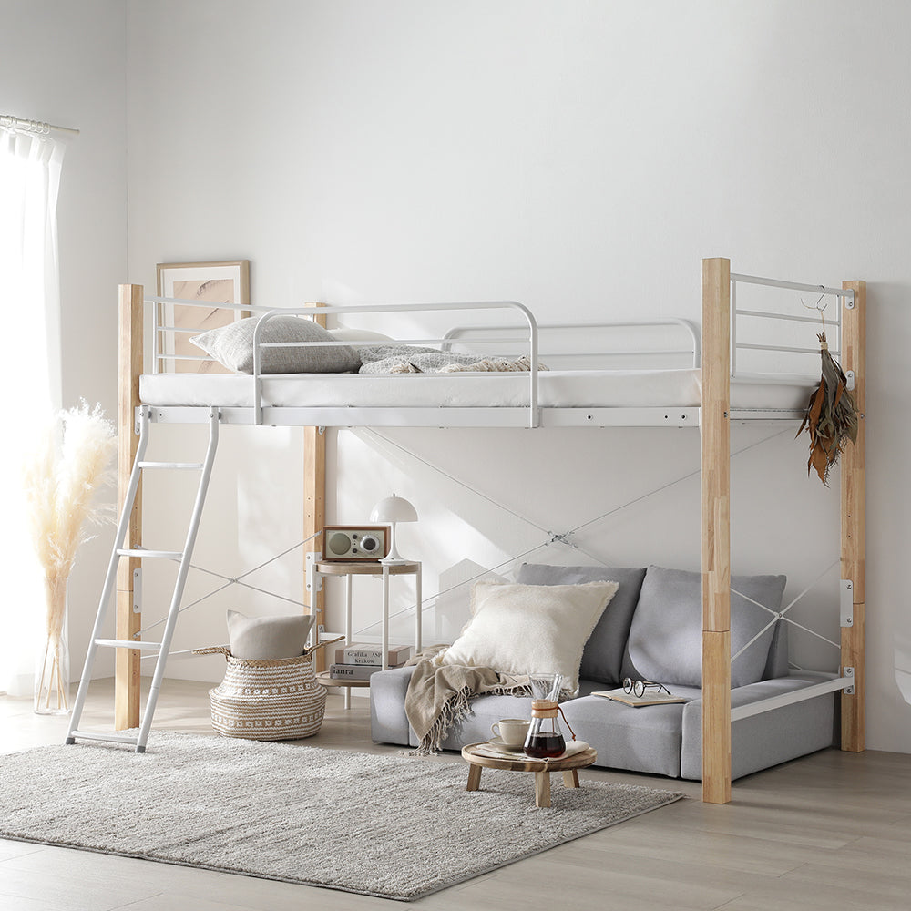 【郵送不可・京都】美品！頑丈ロフトベッド ミドルタイプ 郵送不可・京都】美品！頑丈ロフトベッド ミドルタイプ ロフトベッド