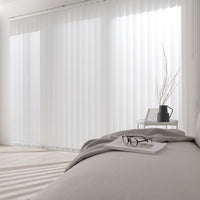 日本製 バーチカルブラインド 片開き カーテンレール対応可 幅180cm ホワイト