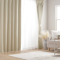 日本製 20色から選べる 1級遮光カーテン 幅150cm エクリュ（1枚入り）