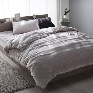 あったかフランネル 掛け布団カバー『toromofu トロモフ』グレージュ