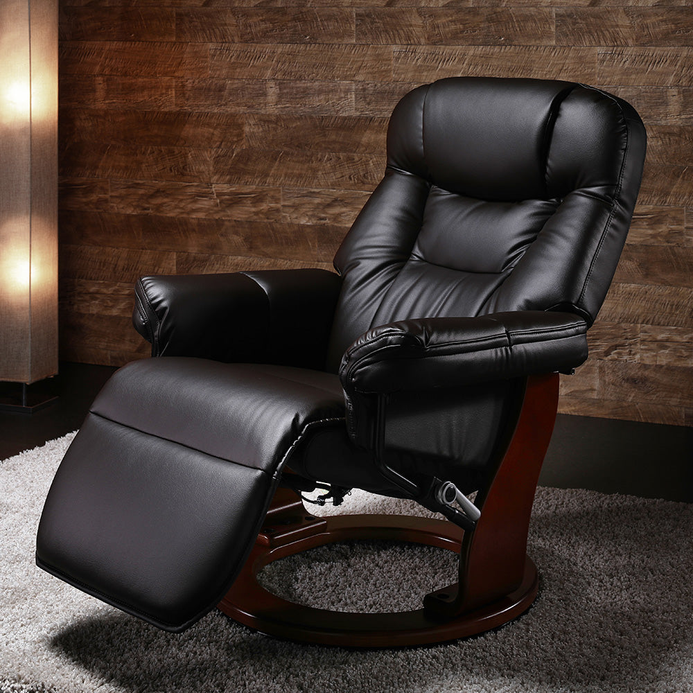 リクライニングチェア ダークブラウン 回転 リクライニングチェア/フルスペック仕様の高級パーソナルチェア