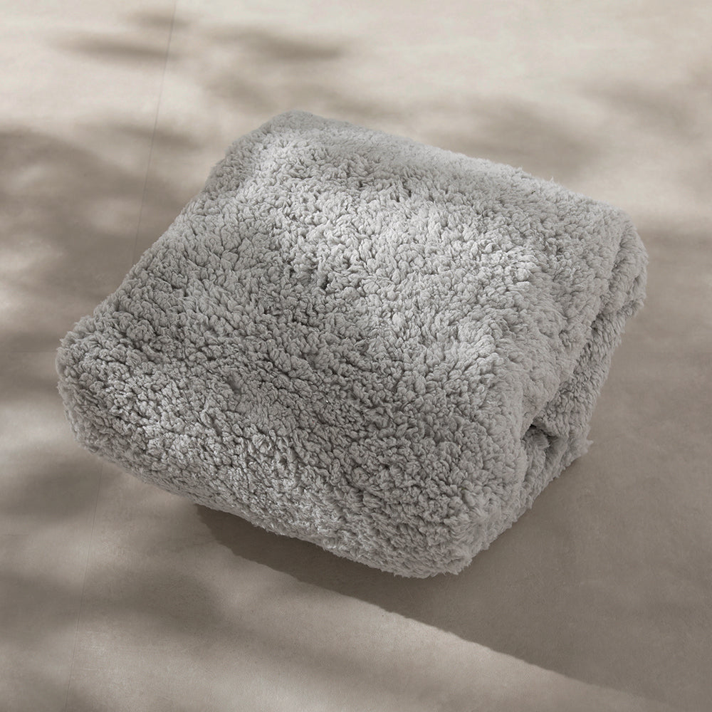 ウレタンクッションソファ 『Cloofy クルーフィ』 カバー単品 もこもこファー生地 グレー