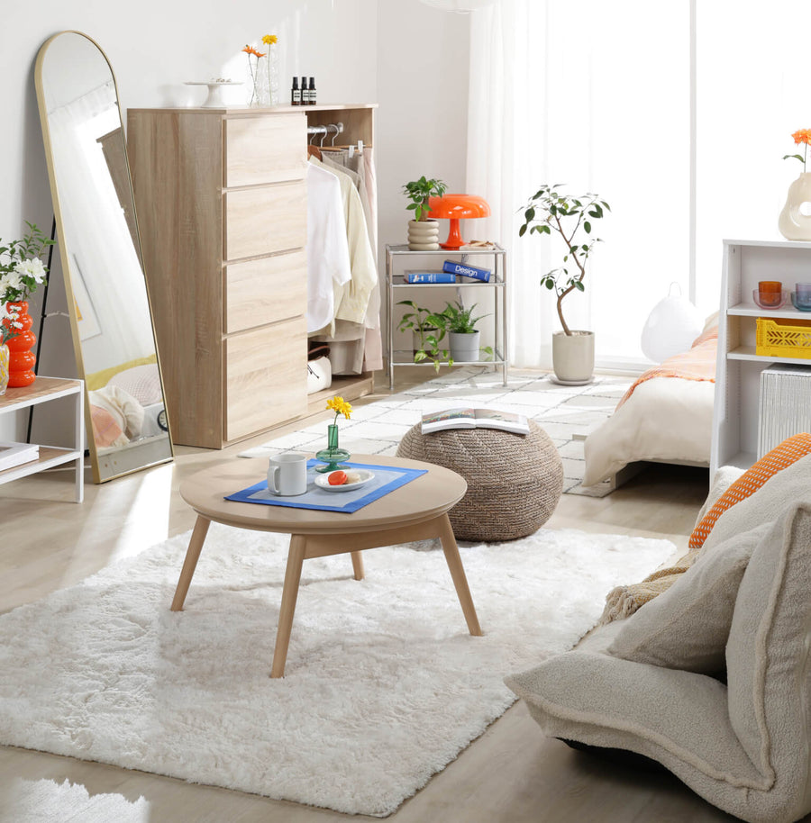 ワンルームを広く見せる新生活コーデ