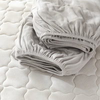 のびのびボックスシーツ 2枚セット 素材(ふっくらタオル) 『Palmoa パルモア』 ファミリーサイズ ライトグレー