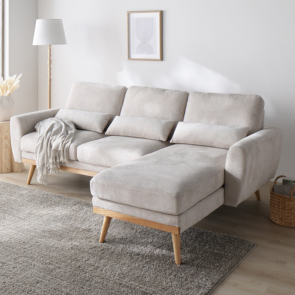 カウチソファ 『Hyva ハイヴァ』 ラージサイズ ベージュ