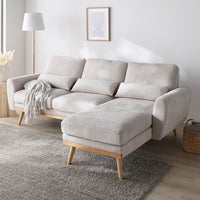 カウチソファ 『Hyva ハイヴァ』 ラージサイズ ベージュ