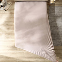 のびのびボックスシーツ 単品 素材(すべすべニット) 『Palmoa パルモア』 単身サイズ モカグレージュ