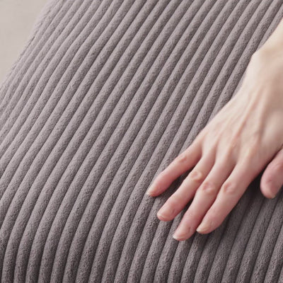 デザインをひきたてる2種類の素材（コーデュロイ生地）