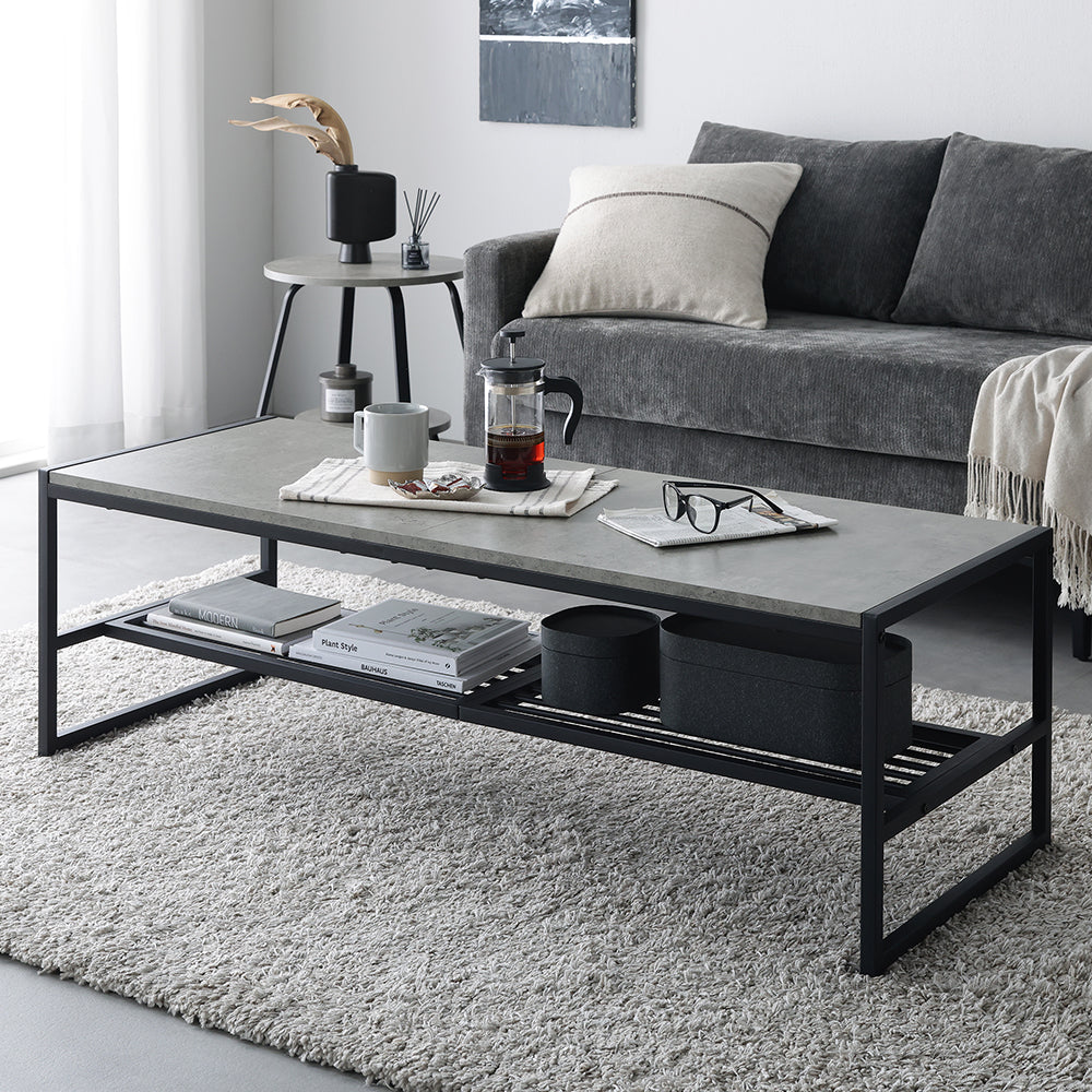 ローテーブル単品（幅120cm） 『Rectico レクティコ』 ストーングレー