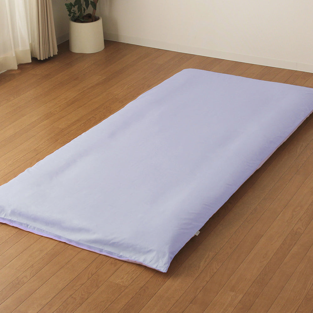 敷き布団カバー単品・サックス×ペールブルー