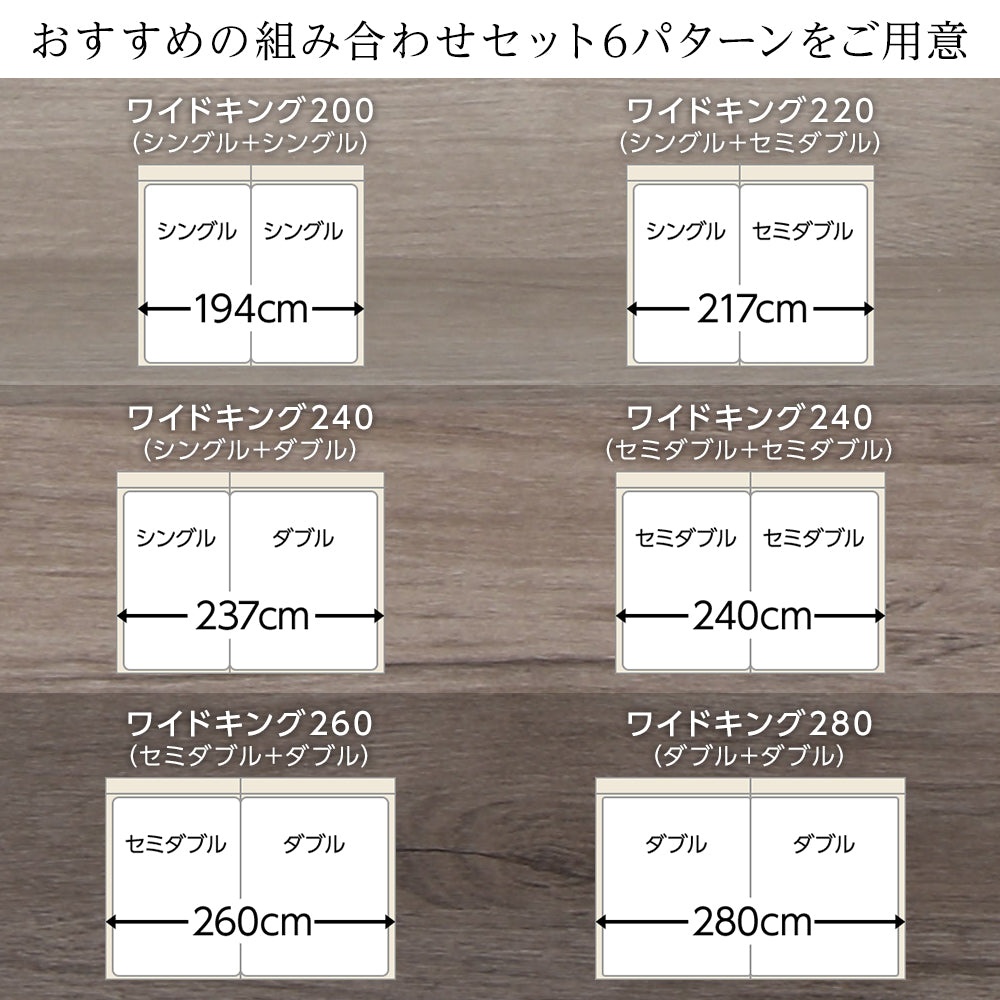 おすすめの組み合わせセット6パターンをご用意