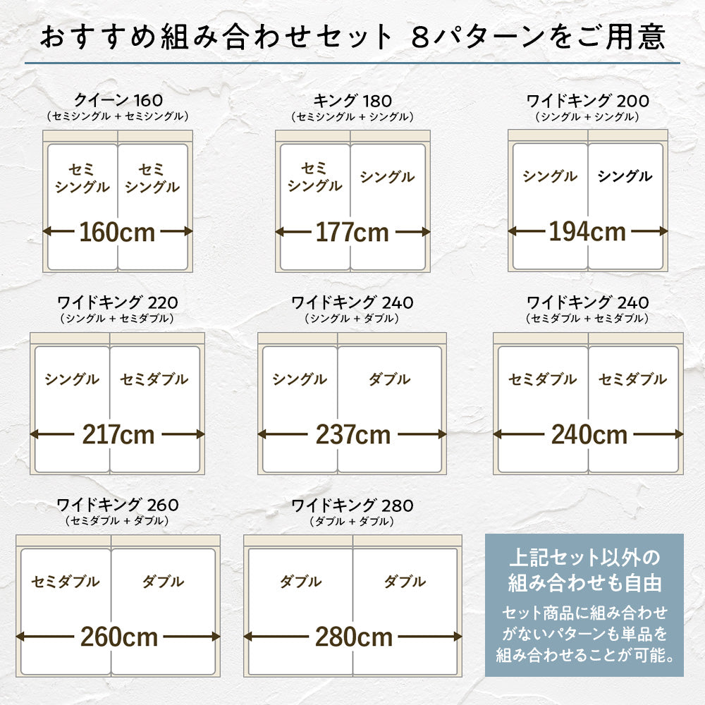 おすすめ組み合わせセット8パターンをご用意