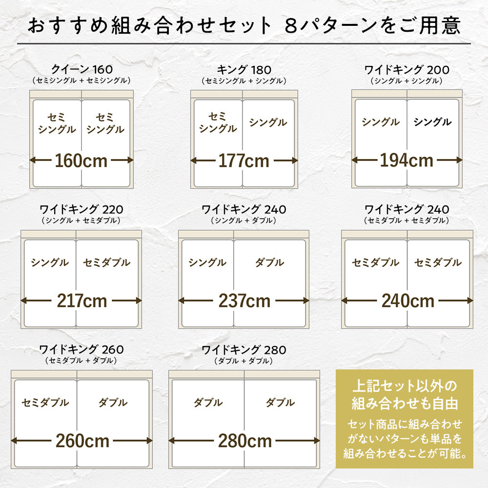 おすすめ組み合わせセット 8パターンをご用意