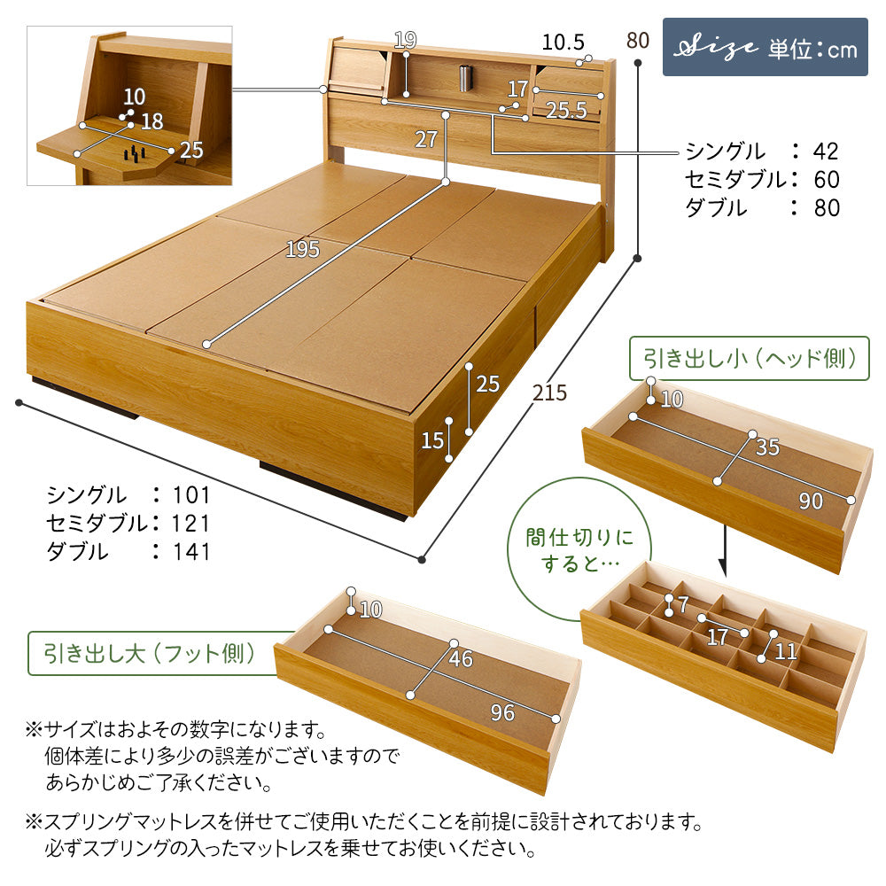 日本製 照明付き収納ベッド『BERDEN ベルデン 』/隠したいものは扉の中