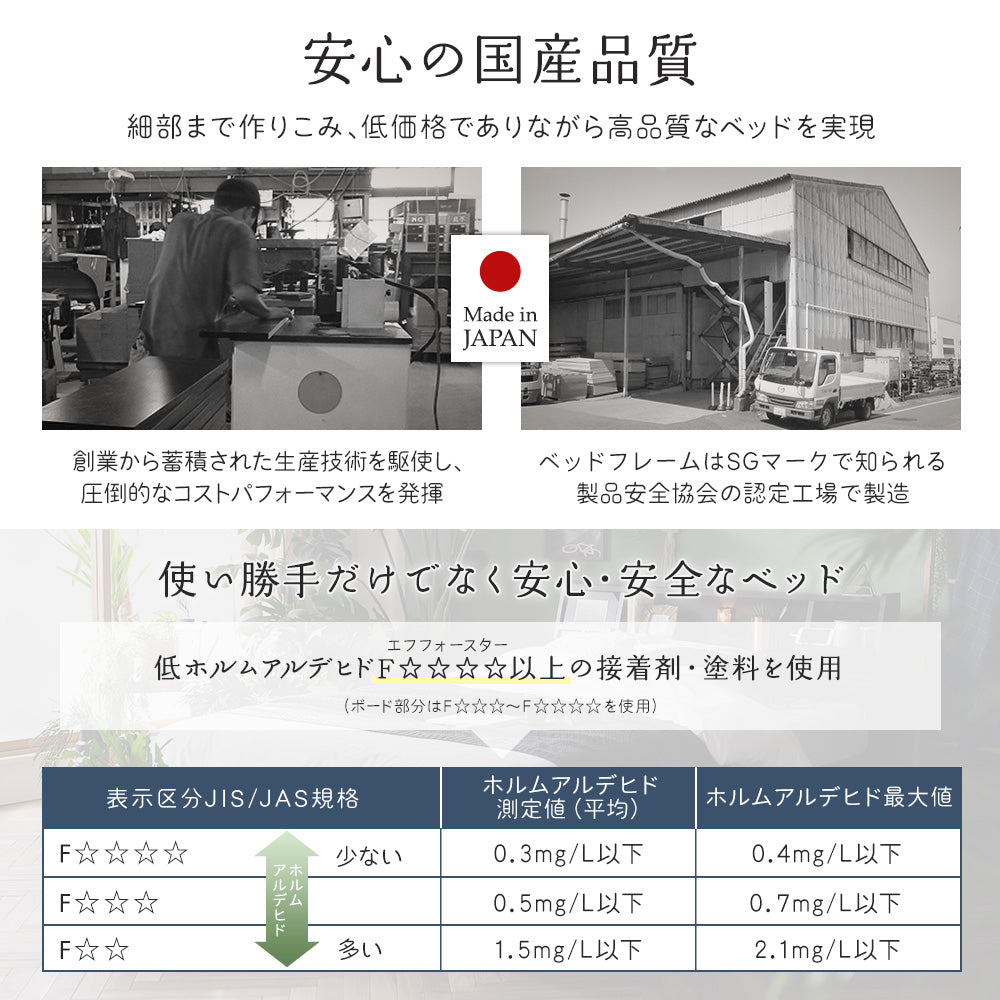 安心の国産品質