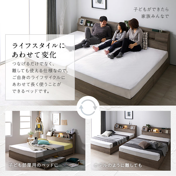 「照明&多機能ヘッドボード・引き出し収納付き『Rebertio リバーティオ』」の人気の理由②